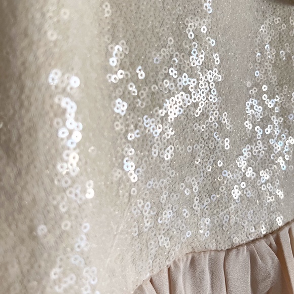 MISS BEHAVE Girls Creamy Colored Fancy Sequin Josie Dress Size 8 - Picture 6 of 9